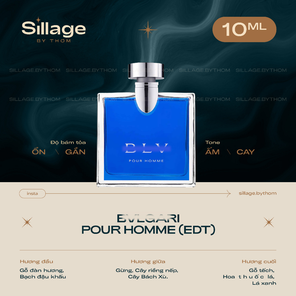 BVL G A R I BLV POUR HOMME EDT | Mẫu thử nước hoa nam