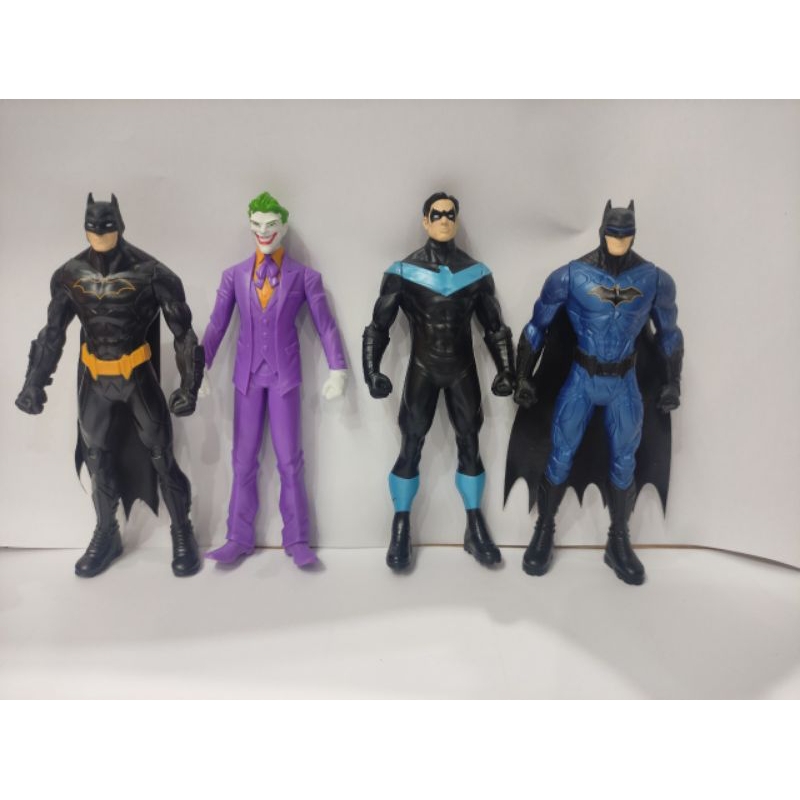 Set 4 Siêu anh hùng DC 6 inch với Batman xanh, Joker, Nightwing, Batman đen