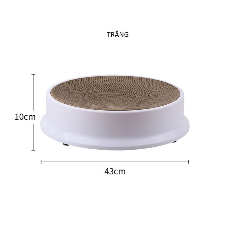 Bàn Cào Móng Size Lớn Nhựa Cao Cấp Chống Trầy Xước Kèm Catnip Cho Mèo