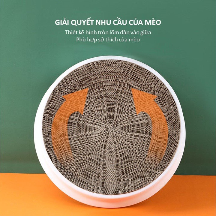 Bàn Cào Móng Size Lớn Nhựa Cao Cấp Chống Trầy Xước Kèm Catnip Cho Mèo