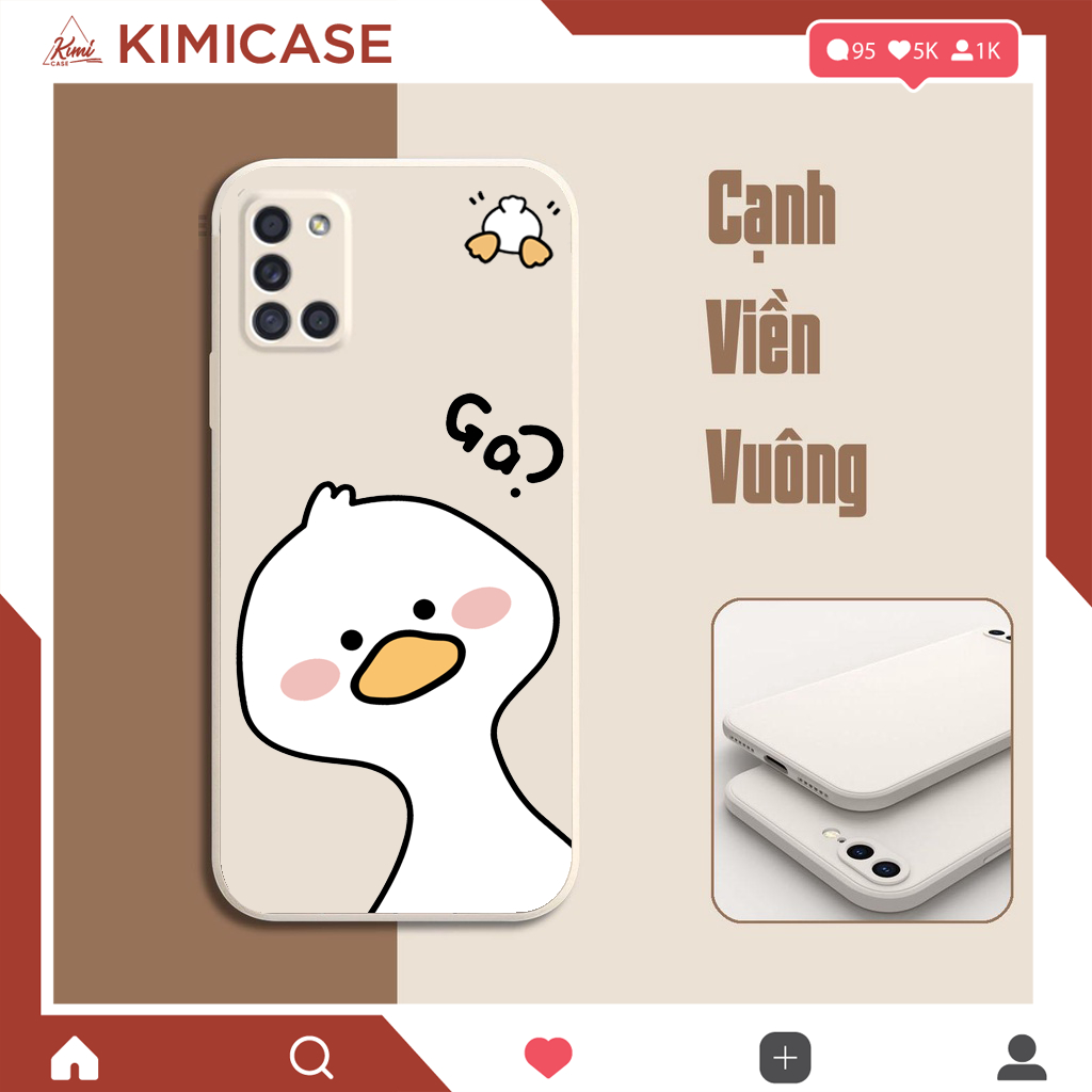 Ốp lưng Samsung A31 / A51 / A71 silicon dẻo cạnh vuông bảo vệ camera đôi gà gấu cute
