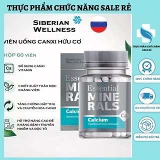 Canxi Siberian - Thực Phẩm Bổ sung Essential Minerals Calcium Từ Siberi Nga 60 viên
