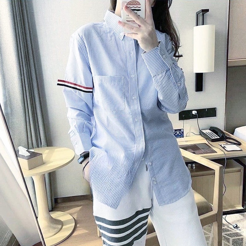 Sơmi Whoau viền tay