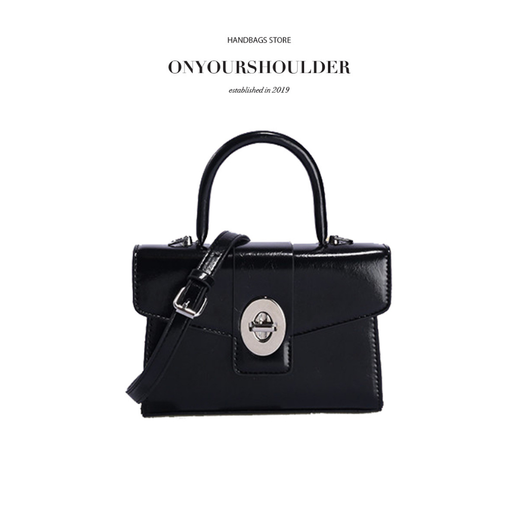 Túi xách nữ màu đen/trắng thời trang Mila Bag, túi da cao cấp đơn giản sành điệu Onyourshoulder