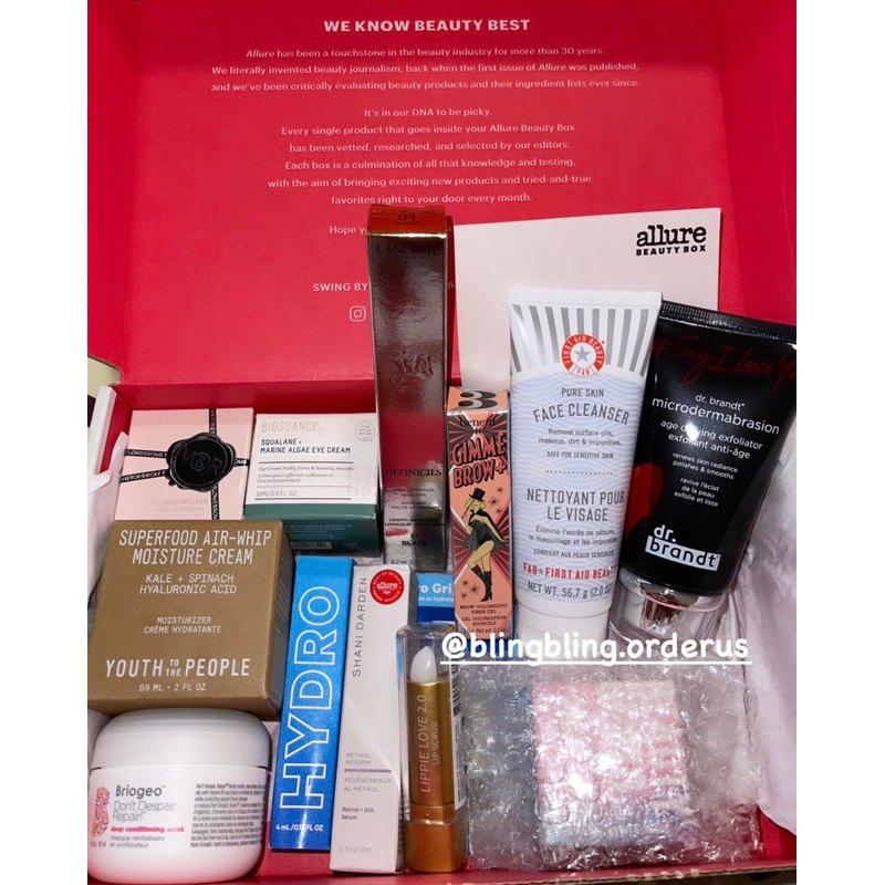 Set 12 món dưỡng da, trang điểm Dr Brandt, Lancome, Youth To The People, Biossance, Benefit …
