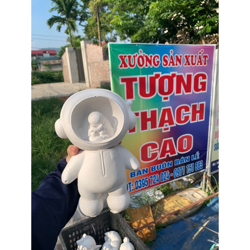 Tượng tô màu , tượng thạch cao, tượng hồ ly 9 đuôi