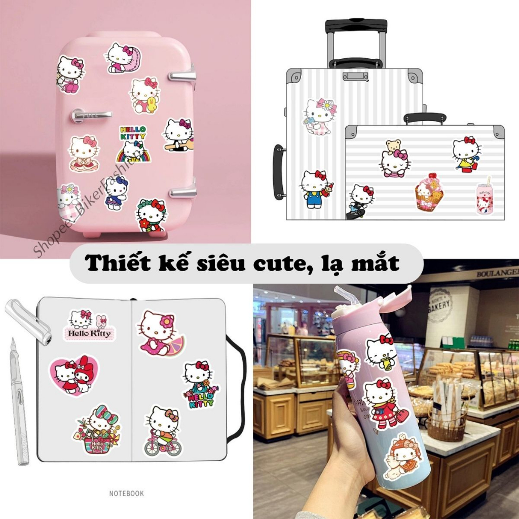Sticker cute dán mũ bảo hiểm trang trí vali laptop - Nhiều chủ đề chống nước cao cấp