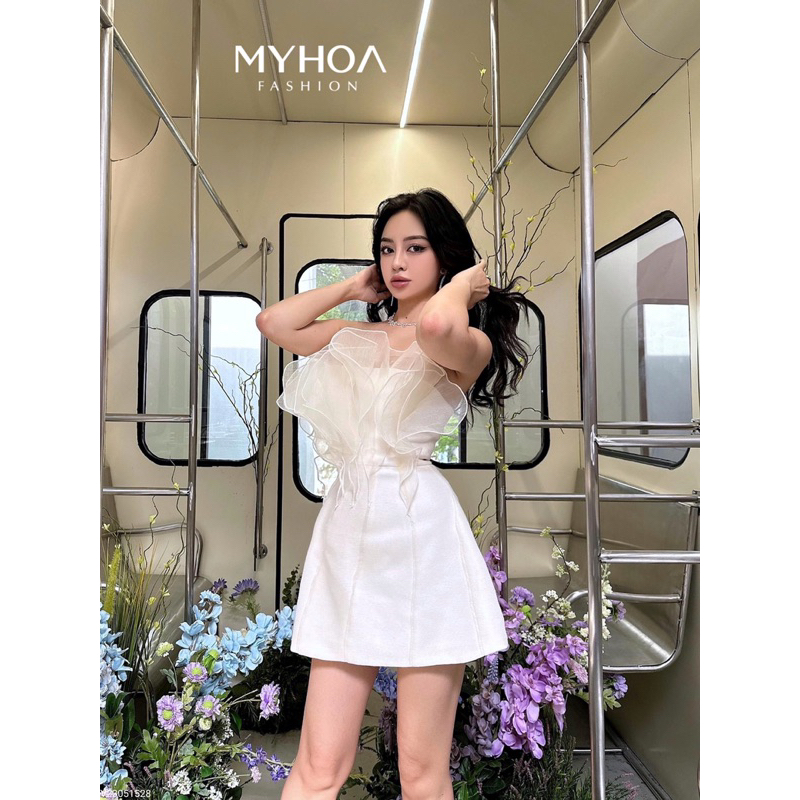 MYHOA| Rosé Dress Cúp Ngực Voan Tơ Tằm Bồng Bềnh Sang Trọng TKCC
