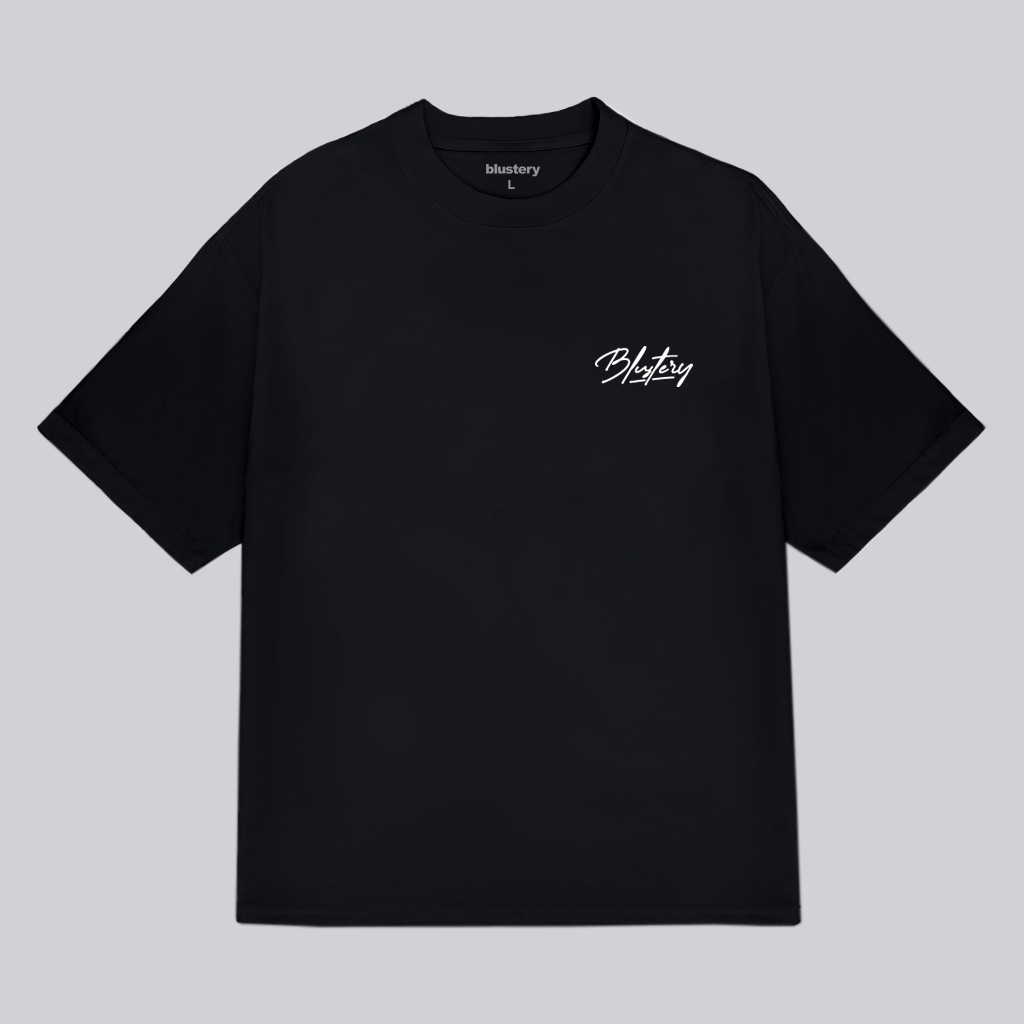 Áo thun form rộng unisex BLUSTERY Signage vải cotton cao cấp co giãn, dày dặn Local Brand