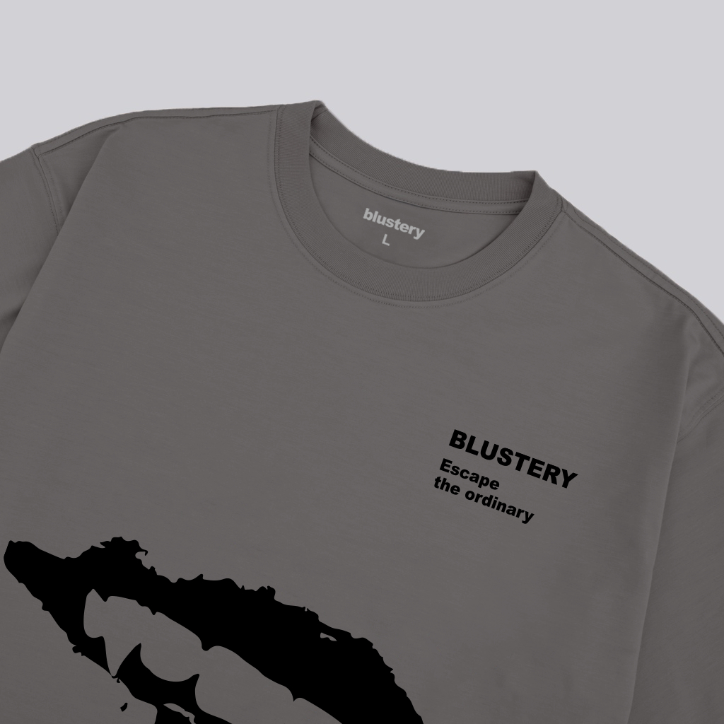 Áo thun form rộng unisex BLUSTERY BASIC hình đôi môi vải cotton cao cấp co giãn, dày dặn Local Brand