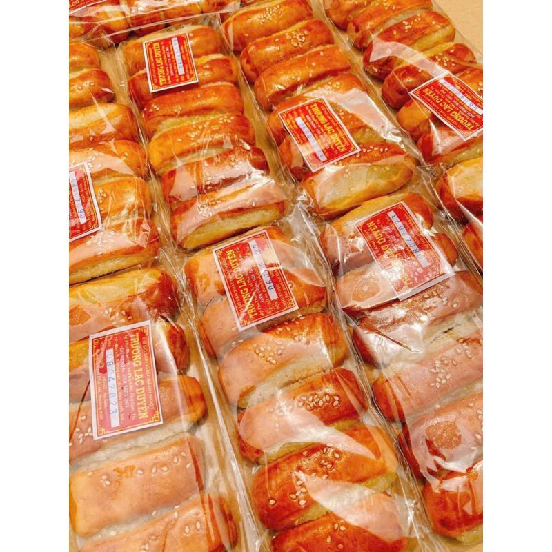 Bánh nướng bông nhân dừa - Bánh quai vạt nhân dừa - Banh pate nhân dừa