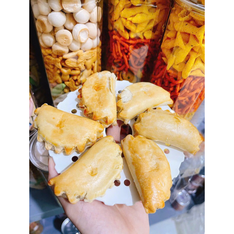 Bánh nướng bông nhân dừa - Bánh quai vạt nhân dừa - Banh pate nhân dừa