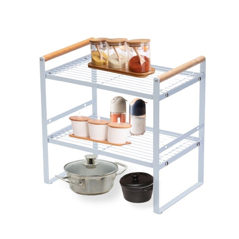 Kệ 2 tầng đựng gia vị, xong nồi, bát đũa đa năng