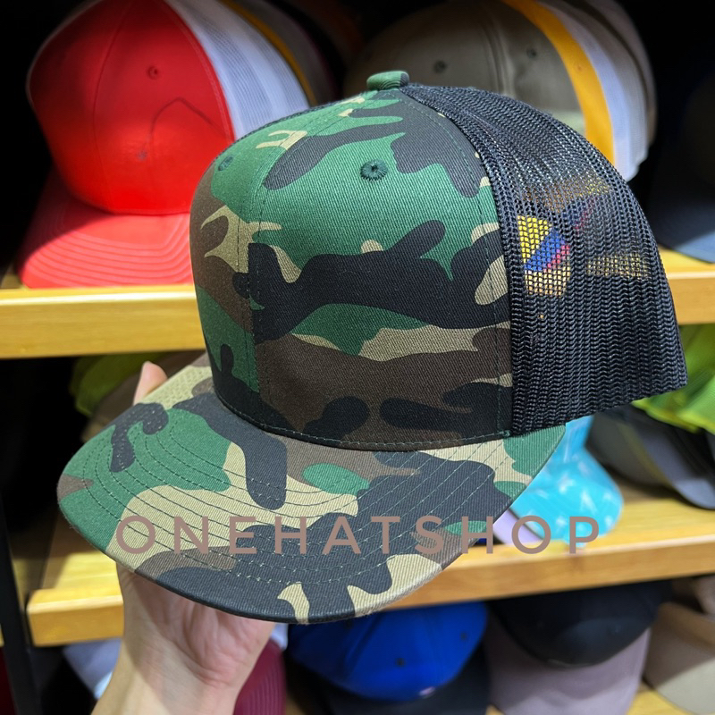 Nón snapback camo lưới đen chất lượng cao