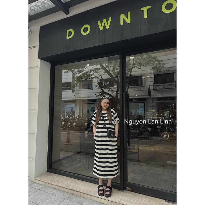 💥sỉ💥 VÁY KẺ XUÔNG DÁNG DÀI-váy có khoá cho con ti