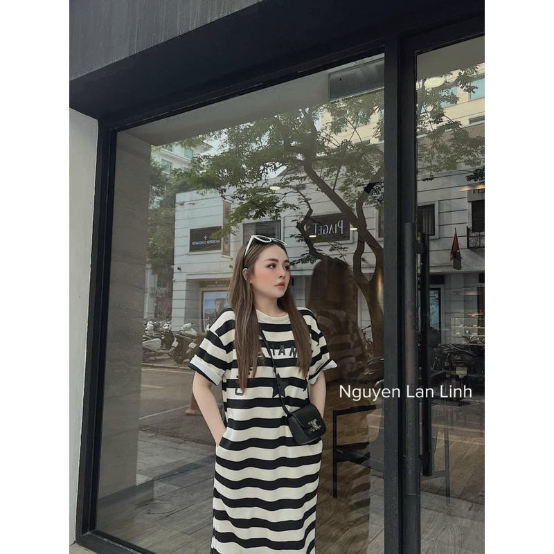 💥sỉ💥 VÁY KẺ XUÔNG DÁNG DÀI-váy có khoá cho con ti