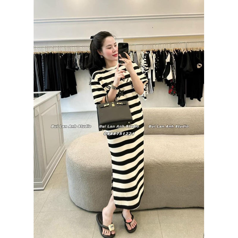 💥sỉ💥 VÁY KẺ XUÔNG DÁNG DÀI-váy có khoá cho con ti