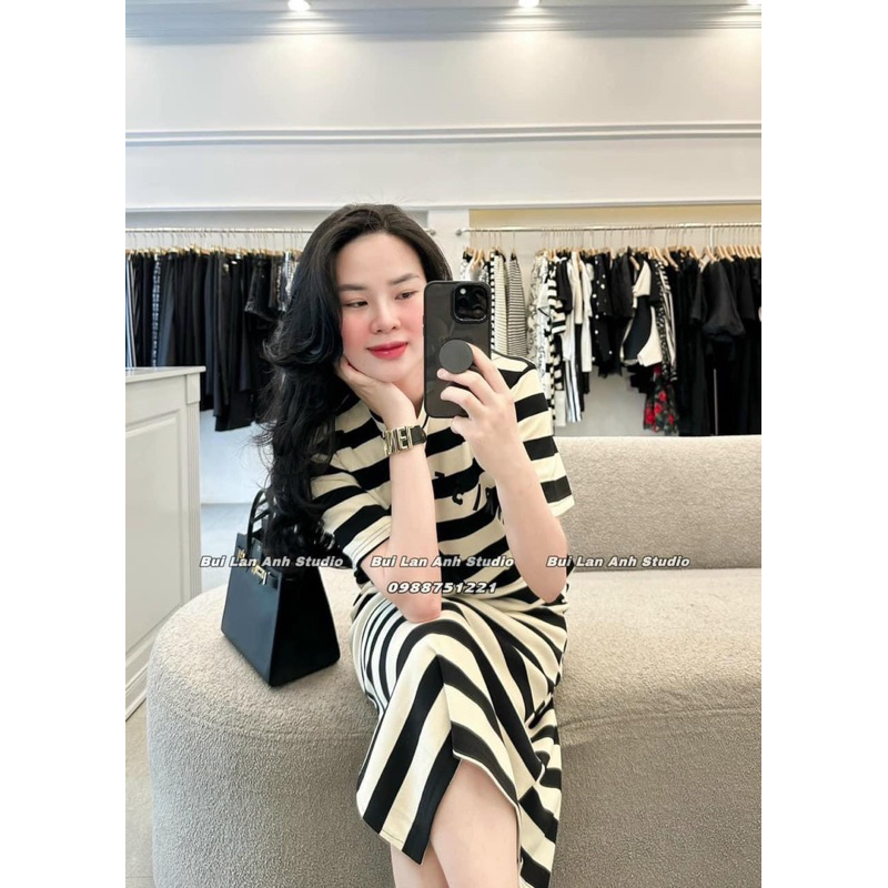 💥sỉ💥 VÁY KẺ XUÔNG DÁNG DÀI-váy có khoá cho con ti