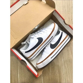 Giày thể thao sneaker blazer trắng viền nâu vàng, nk LEGACY trắng móc đen viền đế vàng nam nữ