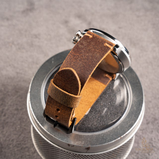Dây đồng hồ da bò vintage handmade