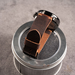 Dây đồng hồ da bò vintage handmade
