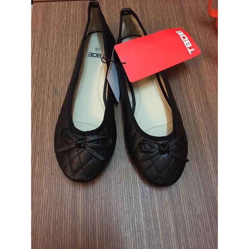 Giày Búp Bê Nga TBOE xuất Âu đính nơ trần trám- ORD