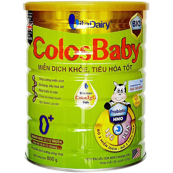 Sữa Bột Vitadairy Colosbaby Bio Gold 0+ (800g)