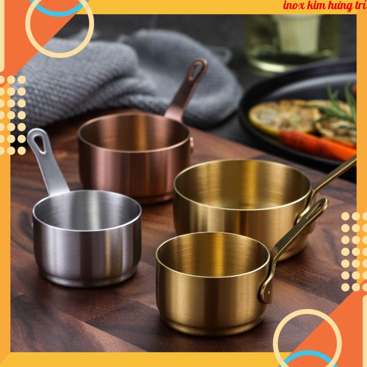 Chén INOX Đựng Nước Chấm, Rót Sốt Có Tay Cầm