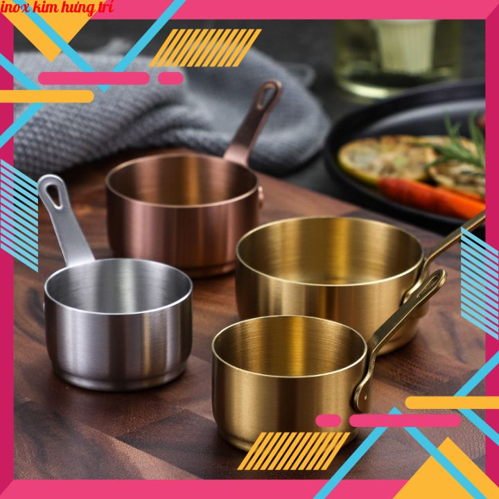 Chén INOX Đựng Nước Chấm, Rót Sốt Có Tay Cầm
