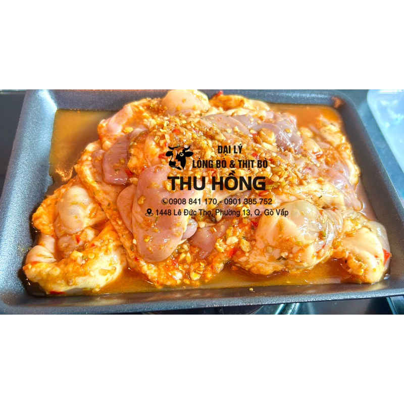 LÒNG NON BÒ - 곱장   ƯỚP SA TẾ - hộp 500gr