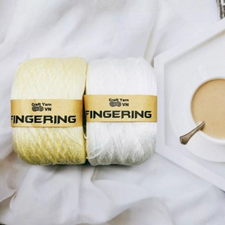 Sợi fingering mềm mát, móc khăn, áo, váy, bikini