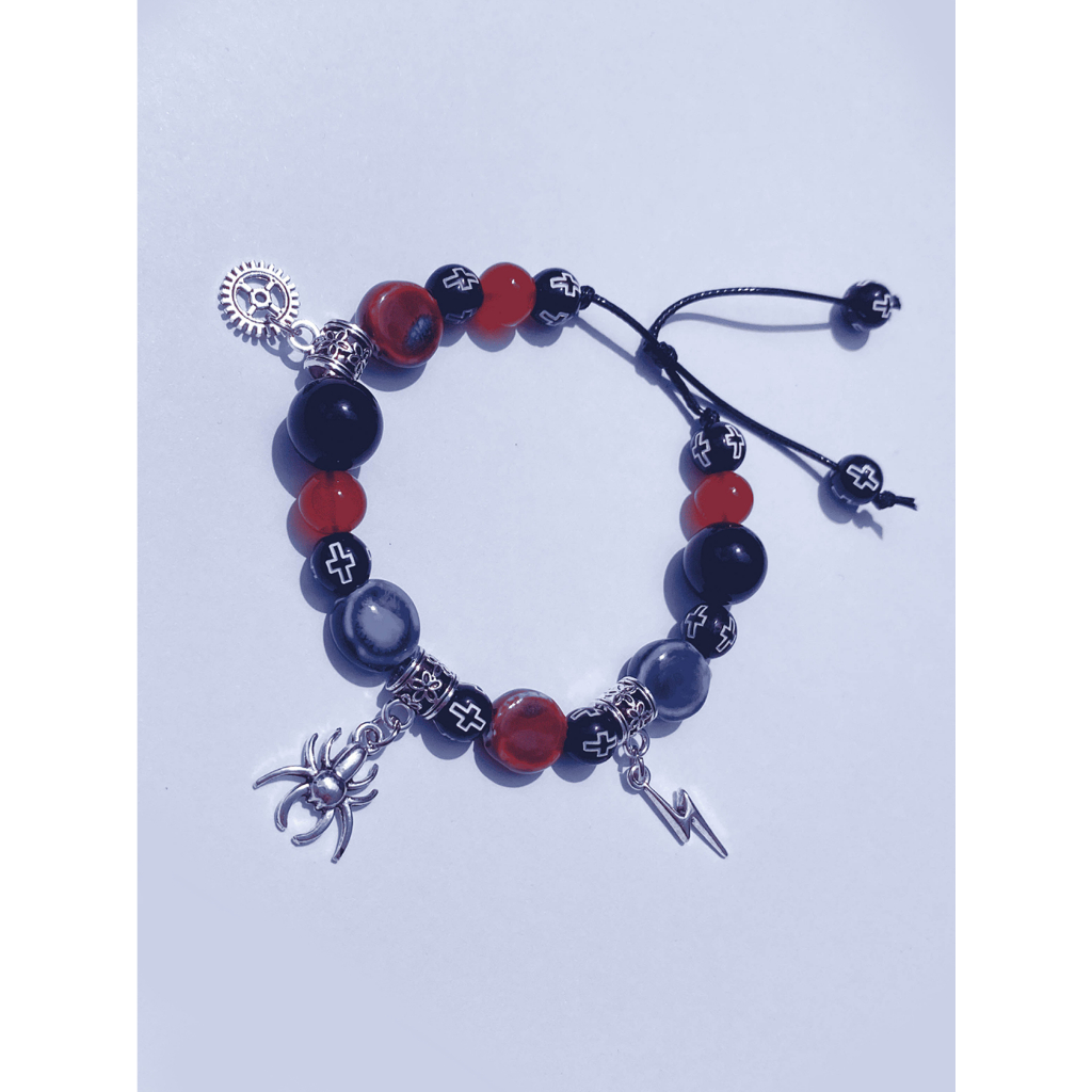 JOMÉ SPIDERMAN BRACELET_Vòng tay nam nữ handmade bằng hạt gốm, hạt nhựa,hợp kim và thép không gỉ