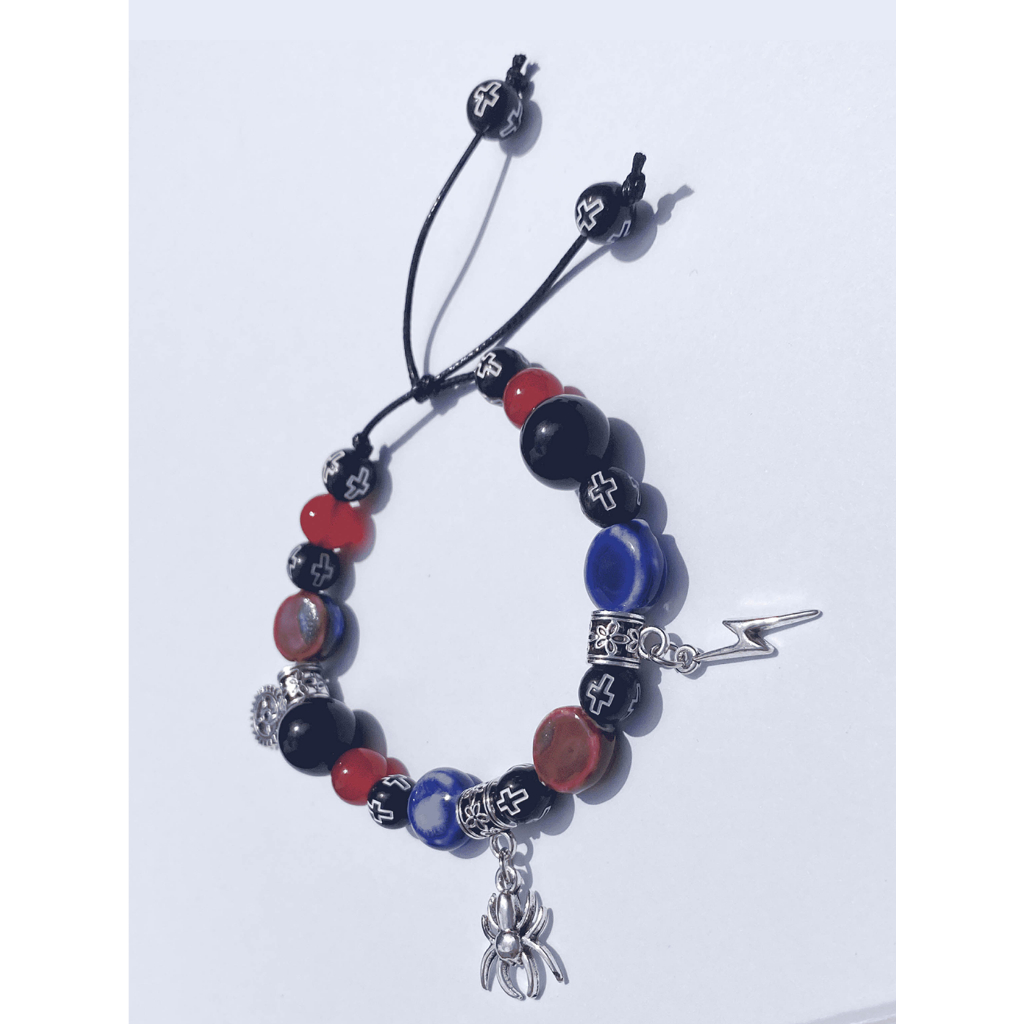 JOMÉ SPIDERMAN BRACELET_Vòng tay nam nữ handmade bằng hạt gốm, hạt nhựa,hợp kim và thép không gỉ