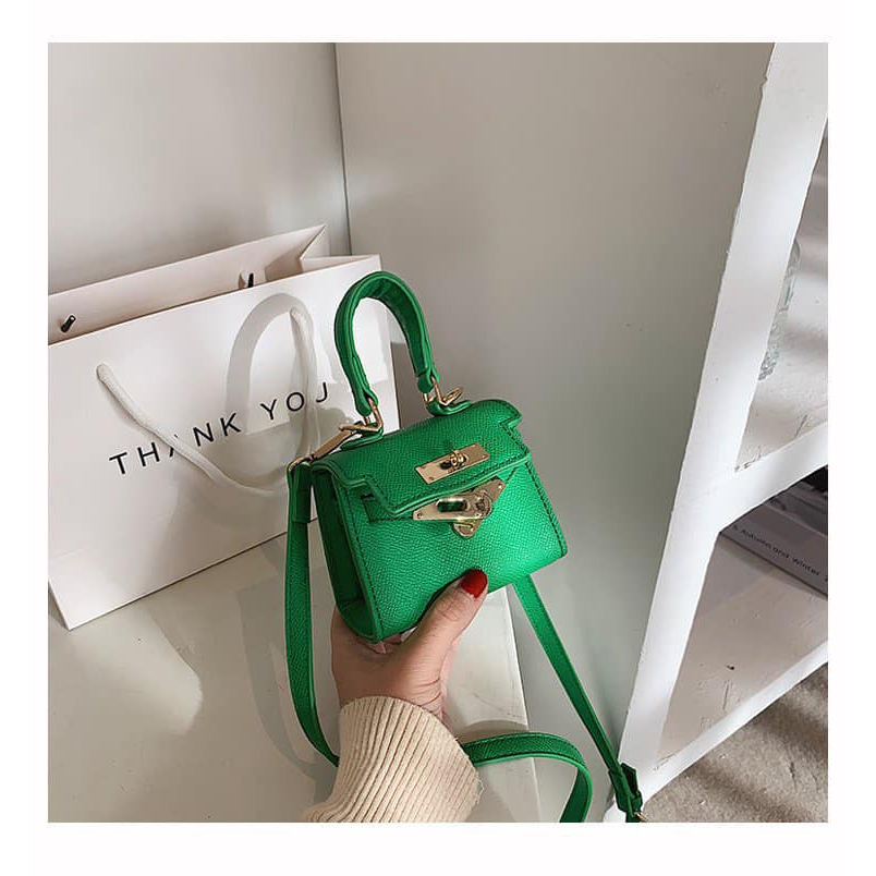Túi Đeo Chéo Mini Chất Da Sần Size 12