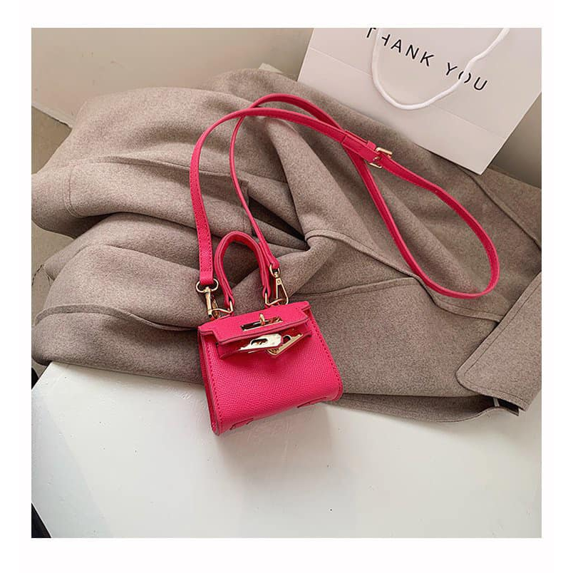 Túi Đeo Chéo Mini Chất Da Sần Size 12