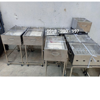 Bếp nướng than inox - Lò nướng than inox ngoài trời LNDN