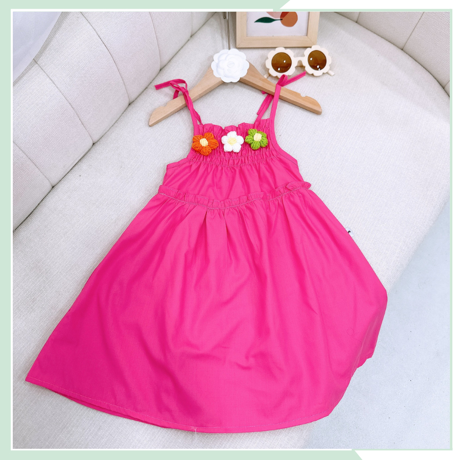 Váy 2 dây cho mẹ và bé size 10 đến 60 kg