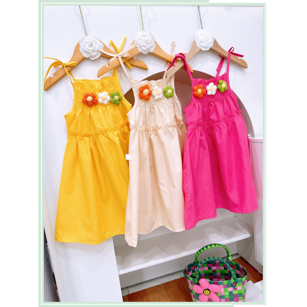 Váy 2 dây cho mẹ và bé size 10 đến 60 kg