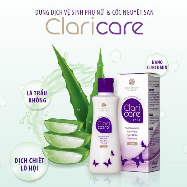 Dung dịch vệ sinh phụ nữ và cốc nguyệt san Claricare (Gel 100ml)