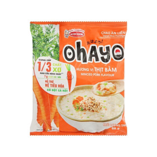 1 Thùng Cháo OhaYO hương vị thịt bằm( gói 60g )