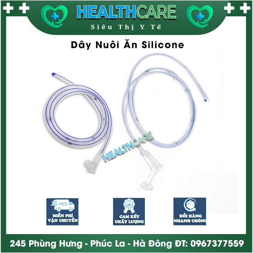 Dây Nuôi Ăn Silicone - Ống Thông Dạ Dày, Ống Nuôi Ăn Dạ Dày ,Xông Dạ Dày, Sonde Nuôi Ăn Silicone, Dùng Lâu, Chính Hãng