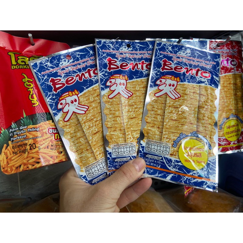 Mực Bento Thái Lan gói nhỏ-1 gói mực Bento Thái Lan cay ngon