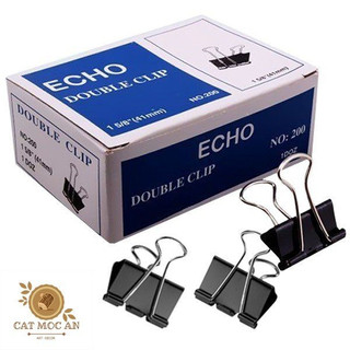 Kẹp bướm, kẹp giấy slecho, echo size 32mm - 41mm màu đen