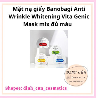Mặt Nạ Giấy Banobagi Anti Wrinkle Whitening Vita Genic Mask mix đủ màu