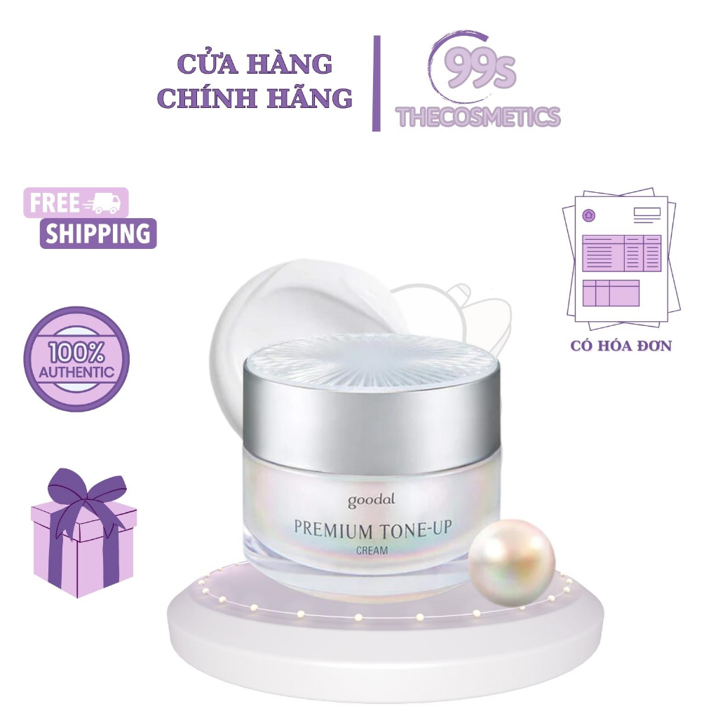 Kem dưỡng trắng da Ốc Sên Goodal Premium Snail Tone-Up Cream Hàn Quốc Mẫu Mới 2020