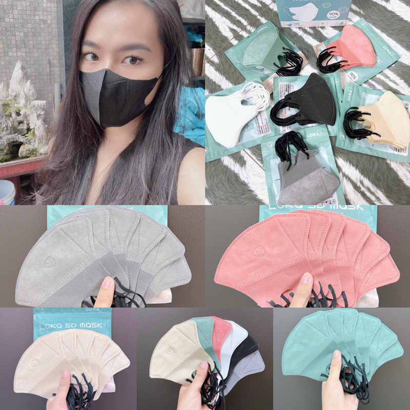 [FREE SHIP] Thùng 100c Khẩu trang 5D Loka Mask hàng dày đẹp chuẩn định lượng