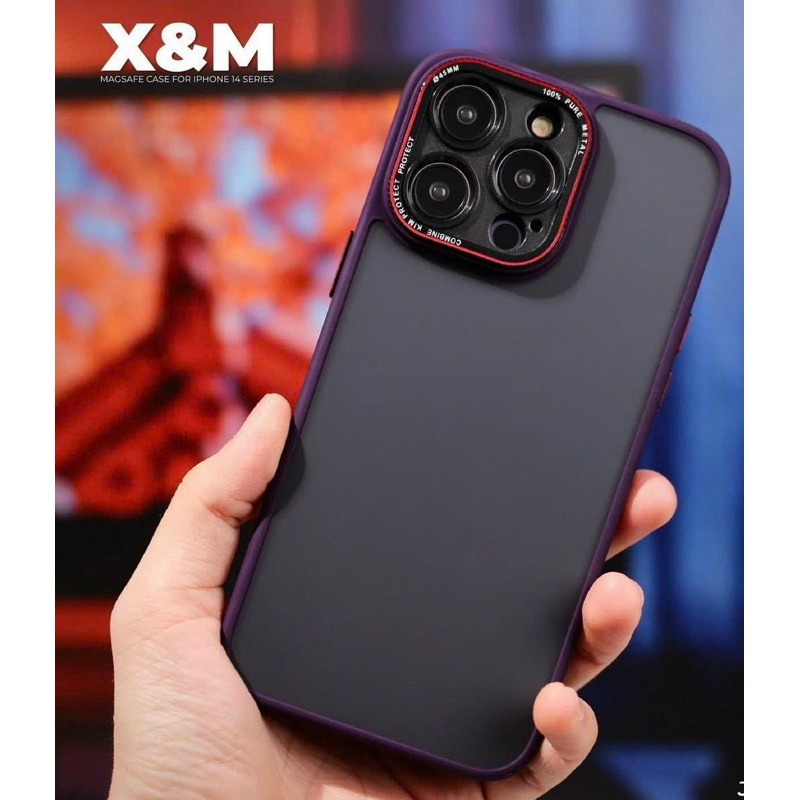 Ốp lưng X&M nhám bảo vệ camera cho iPhone 14 Pro Max/ 14 Pro/ 13 Pro max/ 12 Pro max chống vân tay bảo vệ máy siêu đẹp