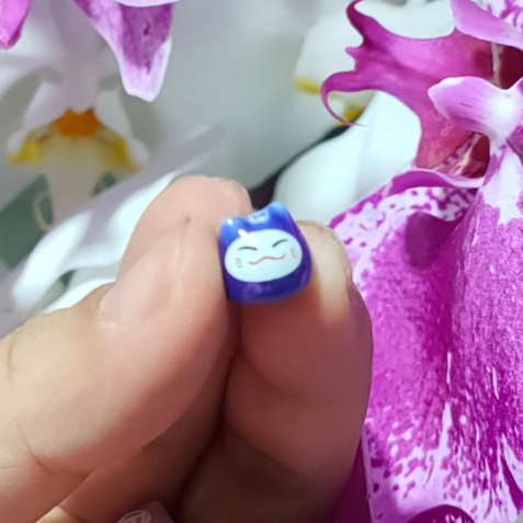 Mèo sứ May Mắn màu đỏ Dùng Làm Vòng Tay / Vòng cổ