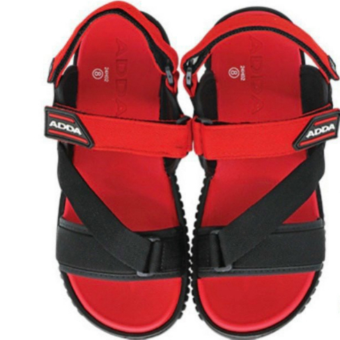 Giày sandal Thái Lan nam quai chéo ADDA 24H04 - màu đỏ