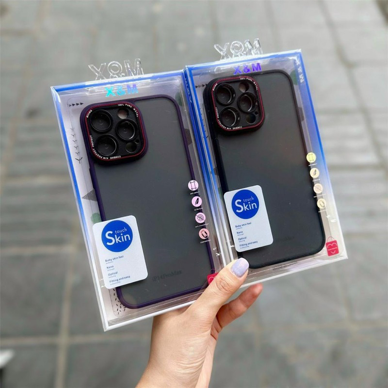 Ốp lưng X&M nhám bảo vệ camera cho iPhone 14 Pro Max/ 14 Pro/ 13 Pro max/ 12 Pro max chống vân tay bảo vệ máy siêu đẹp